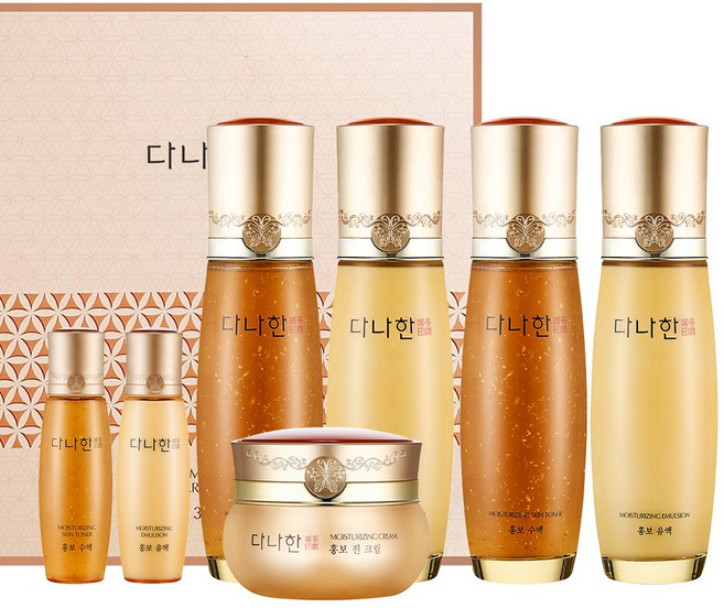 다나한 홍보 기초케어 3종 세트+수액 140ml+유액 140ml, 1세트