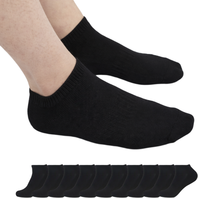 청춘양말 큰 발에 찰떡 빅사이즈 남자 두툼 발목양말 스니커즈 10켤레