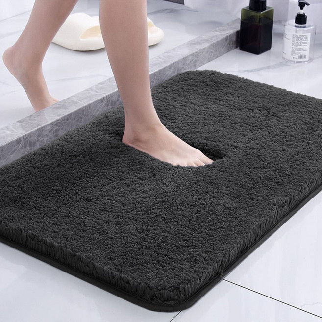 애플민트 빨아쓰는 호텔 주방 욕실 먼지없는 부드러운 발매트, 9.블랙