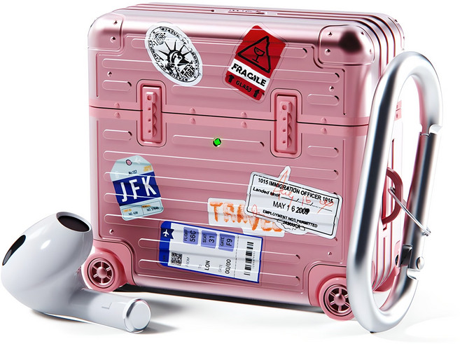 미아크 에어팟 캐리어 케이스, 에어팟 4세대, 로즈핑크, 1개