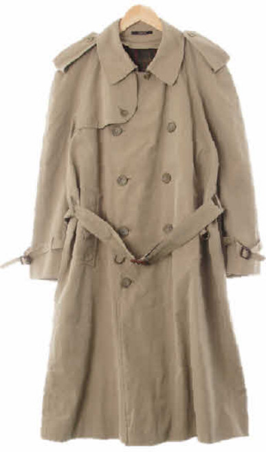 8947 닥스 카키쉬베이지 면 견장더블버튼롱트렌치코트 [97-82-170]