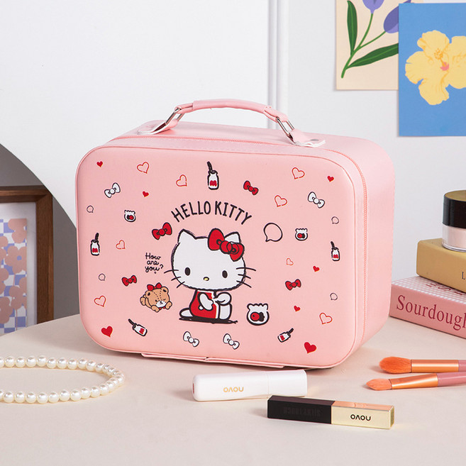 투니스 귀여운 캐릭터 프린팅 토트 화장품 파우치