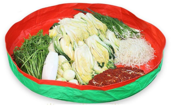 원형 무봉제 고추건조 양념버무리 김치 절임패드 겉절이용 절임용 가정용 음식점용 배추