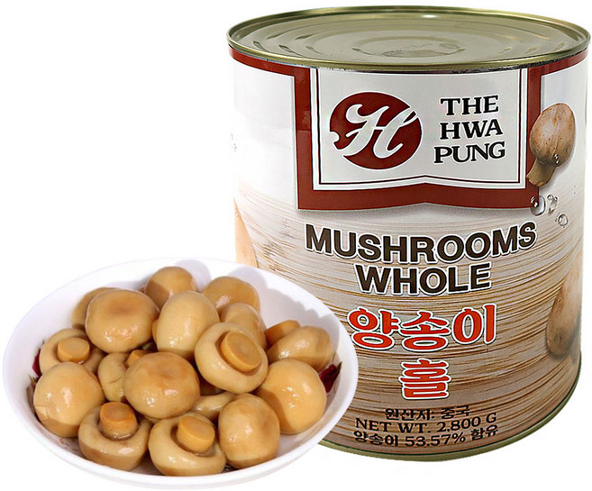 (배터짐) T H P 양송이홀 양송이 통조림 짬뽕 마라탕 등, 2.8kg, 1개