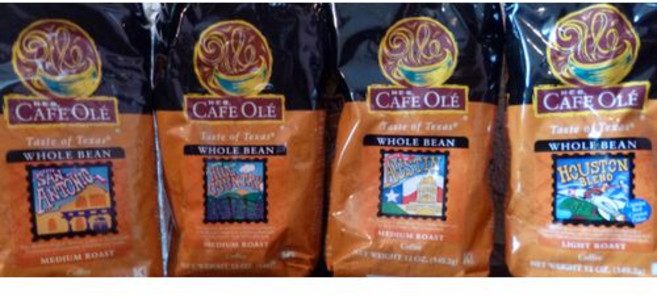 HEB 카페 올레 텍사스 맛 홀빈 커피 샘플러 340g 백 HEB Cafe Ole Taste of Texas Whole Bean Coffee Sampler 12oz Bag (Pa, 1개, 홀빈(분쇄안함)