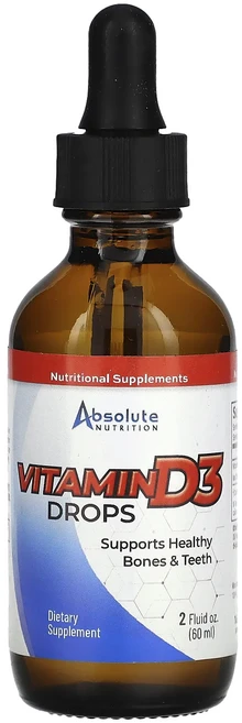 Absolute Nutrition 비타민D3 드롭 5000IU 60ml(2fl oz), AbsoluteNutrition비타민D3드롭5000IU, 1개, 60ml - 쿠팡