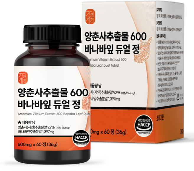 자연새긴 양춘사추출물 바나바잎 듀얼 정 식약처 HACCP 인증시설 사인씨, 1개, 60정