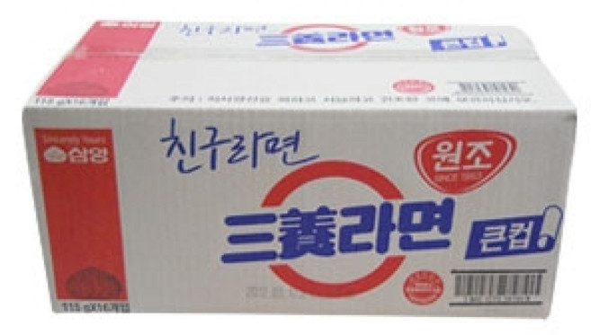 삼양 삼양라면 큰컵 115g 16개입 BOX 식품 > 가공/즉석식품 라면 컵라면, 1개