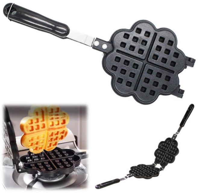 샌드위치 토스터 메이커 샌드위치 토스터 아침용 프라이팬 논스틱 하트 모양 와플 팬케이크 베이킹 바베큐, 01 CHINA