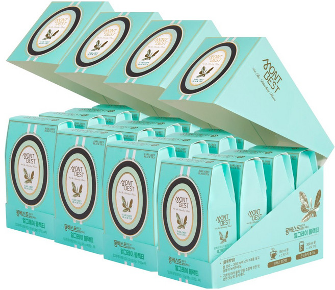 몽베스트 위드 더 블랜딩 하우스 얼그레이 블랙티, 800mg, 10개입, 16개