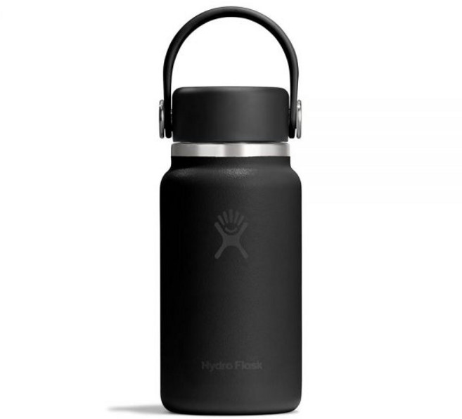 Hydro Flask Micro Bottle - 지갑 또는 포켓용 단열 미니 누출 방지 플라스크 189.9g(6.7온스) 토널 블랙, 블랙 아크