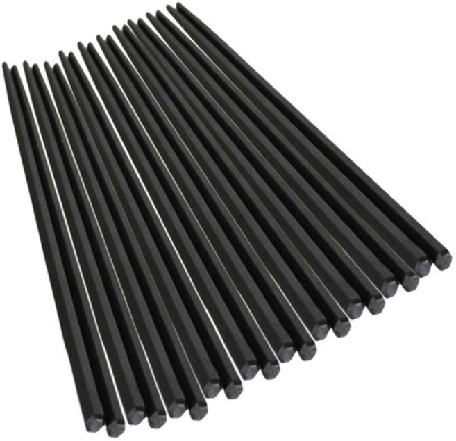 신우와이즈 젓가락 육각형 245mm 50벌, 블랙, 1세트, 24.5cm (50벌)