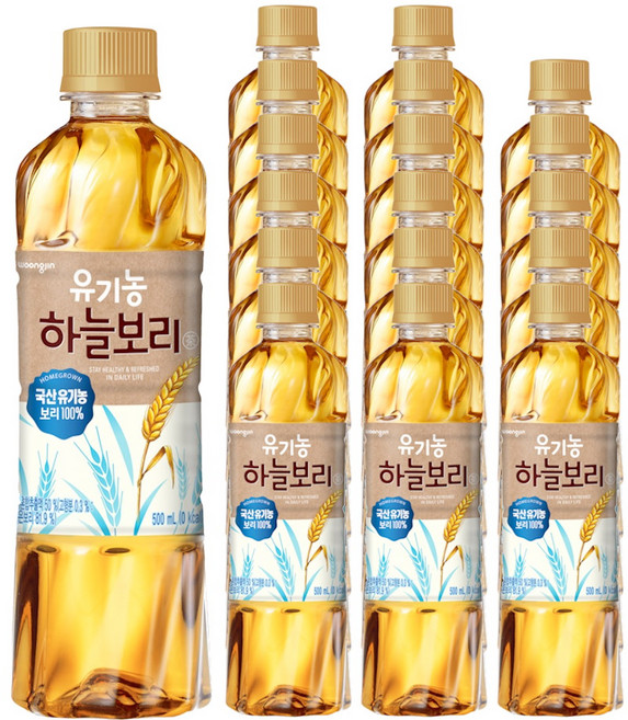 웅진 유기농 하늘보리, 500ml, 18개