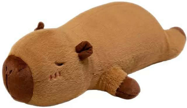 卡皮巴拉水豚動物長條抱枕, 棕色