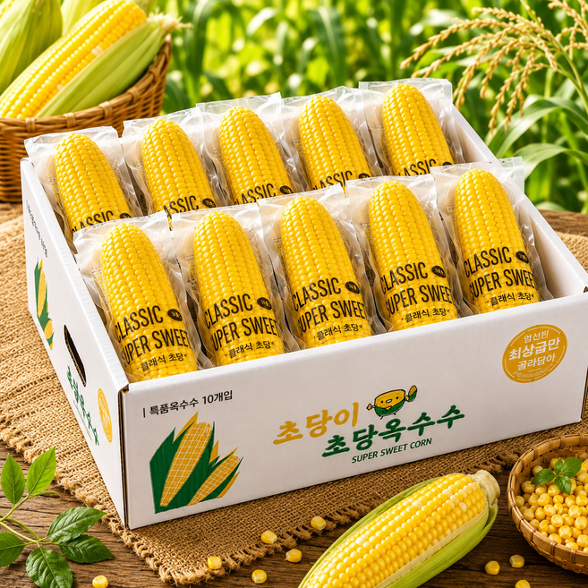 [바로먹는]국산 고당도 삶은 찐 초당옥수수, 5개, 중품