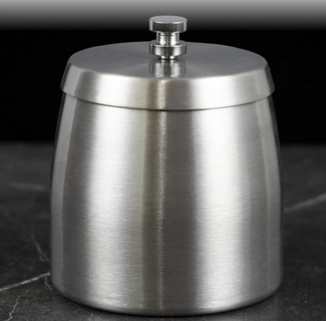 생활해랑 냄새차단 스테인리스 재떨이, 메탈릭실버, 1개