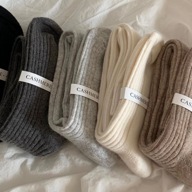 캐시미어 니트롱양말 니삭스 반양말 5컬러