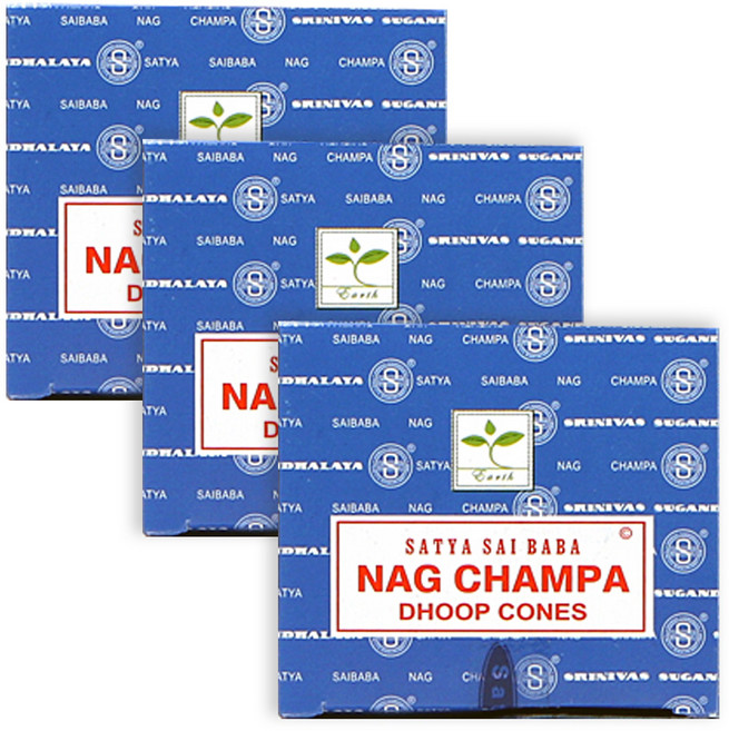 사티아 나그참파 인센스 콘 12개입 x 3p 세트