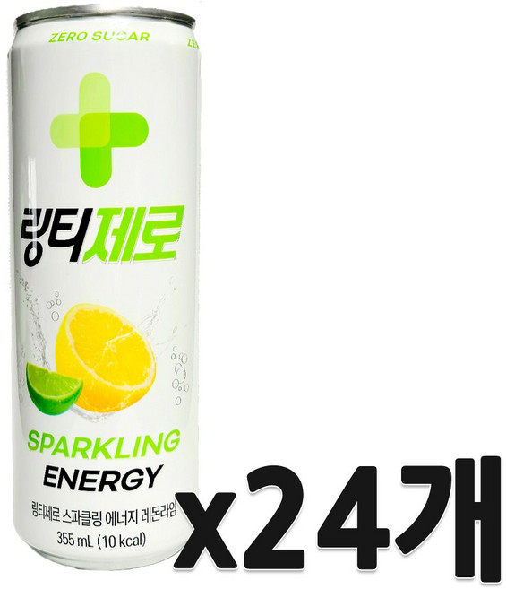 링티제로 스파클링 에너지 레몬라임맛, 24개입, 355ml