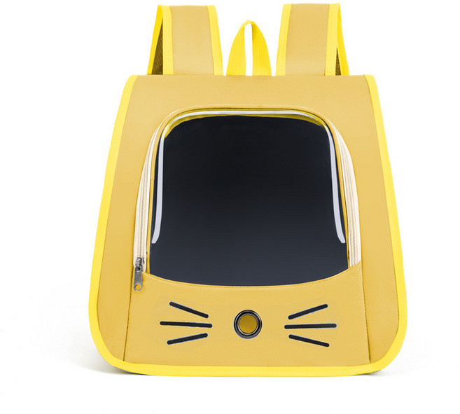 뉴프렐류드 반려동물 옆문 있는 전면보호 이동 백팩, 옐로우, 1개