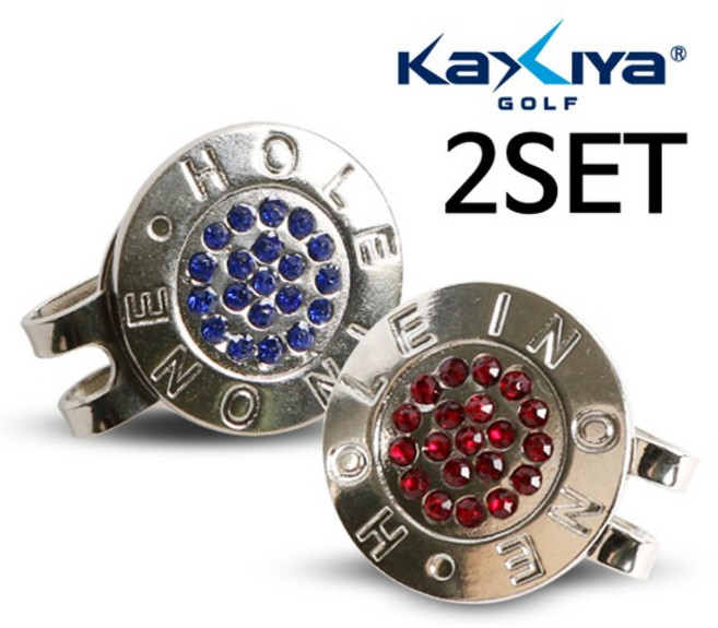 [KAXIYA] 카시야 큐빅 홀인원 디자인 골프 볼마커 2개, 단품, 1개