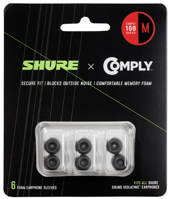 SHURE EACYF1-6M / 슈어 컴플라이 Comply 폼 슬리브 이어팁 (중형)