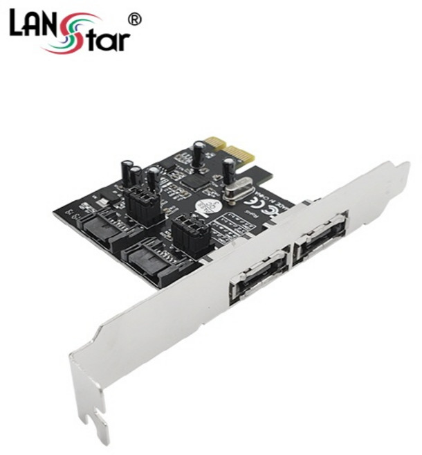 SATA3 eSATA PCI-E 확장카드 LS-PCIE-2SATA, 1개