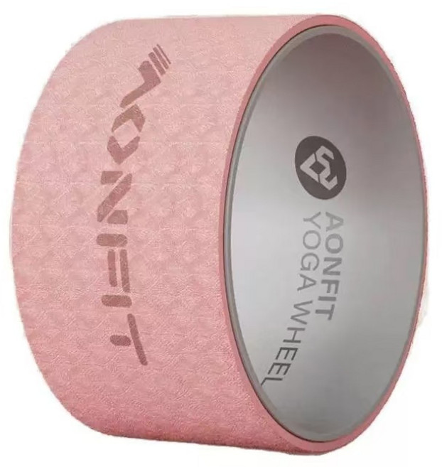 瑜伽輪 加寬 開背 初學者 專業 瑜伽器材 後彎神器 加大 滾背輪 普拉提圈, 瓔珞粉 升級款【32*19.5CM】, 1個