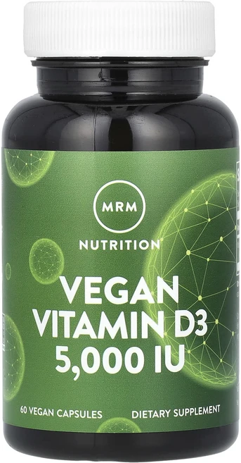 MRM Nutrition 비건 비타민D3 125mcg(5000IU) 베지 캡슐 60정, 1개 - 쿠팡