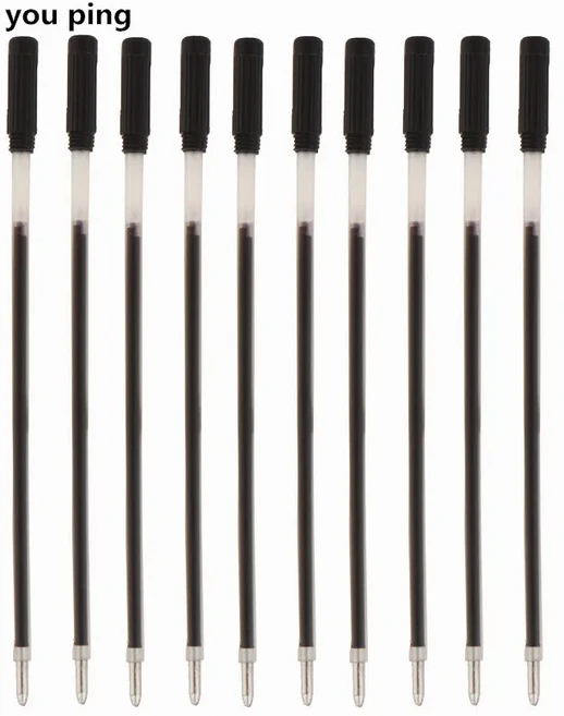 표준 크기 116 mm 블루 블랙 레드 컬러 잉크 리필 볼펜 잉크 젤 펜 중간 펜촉 사무실 문구 쓰기, [01] 10pcs Ink Gel Black