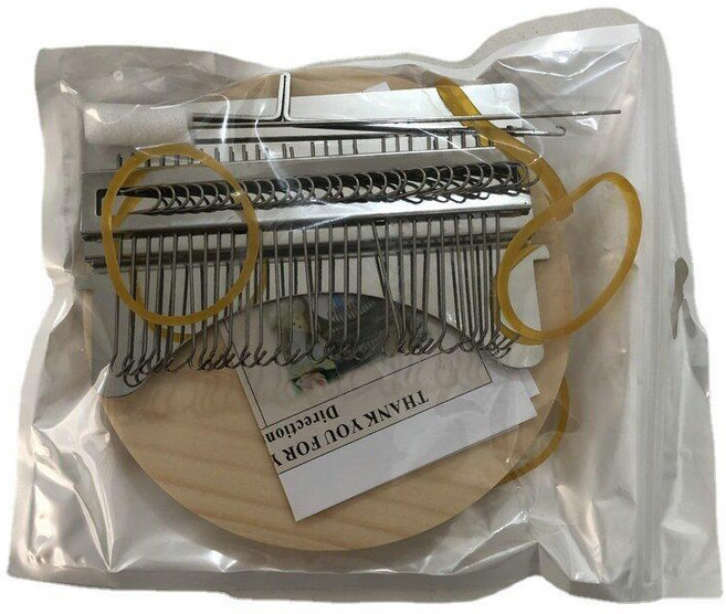 원형 뜨개틀 양말 제작 키트 위빙틀 공예용 직조기 직조, 28 바늘, 1개