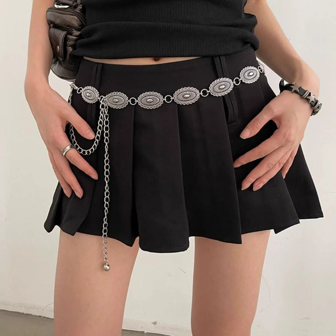 여성 체인 벨트 메탈 포인트 벨트 꾸안꾸룩 하이틴룩 Y2K 악세사리 스타일링 허리띠 데일리룩 스커트 팬츠 원피스 10대 20대 여자 여름 코디 체인