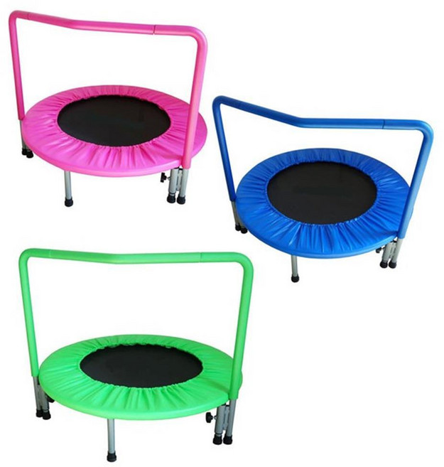 손잡이 트램폴린x1개 베이비바운서 유아용트램플린 유아용틀램폴리, 블루, 1개