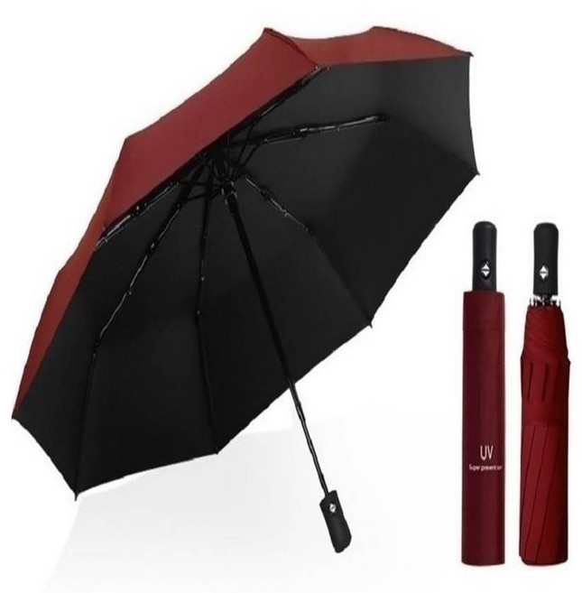 크리어 UV차단 3단 접이식 암막 방수 양우산