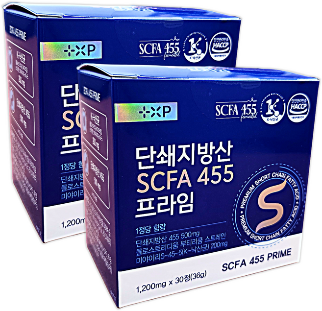 낙산 프라임 SCFA 455 단쇄지방산 낙산균 장용 코팅 정 알약, 2개, 30회분