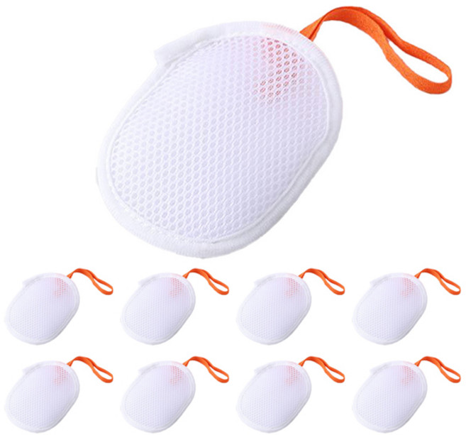 샤워 비누 거품망, 9개, 흰색