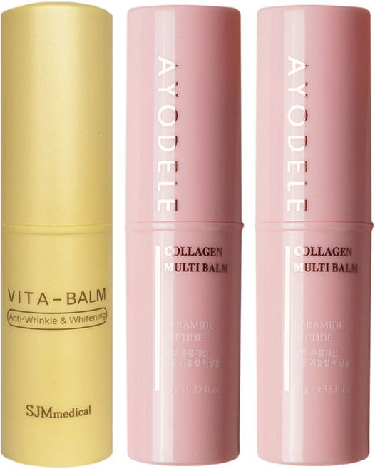 아요델 SJM 주름지우개 비타밤 1개 + 아요델 물광꿀피부 멀티밤 2개 / 총3개, 10g