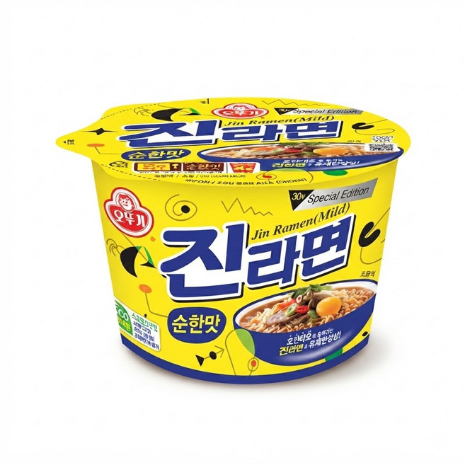 (셀러허브)오뚜기 오뚜기 진라면 순한맛 큰컵 110g 24개 (S23739841)