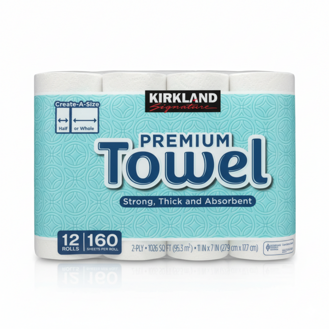 커클랜드 시그니춰 종이타월 Kirkland Signature Paper Towel, 12롤, 1세트