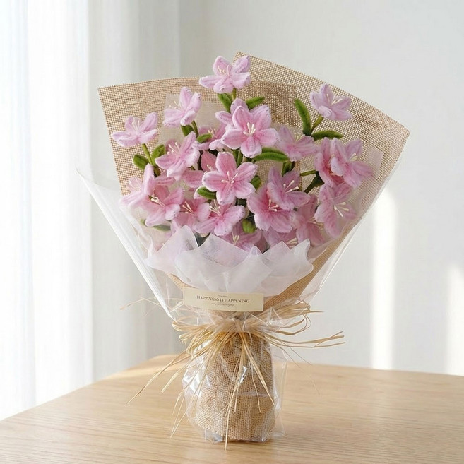 제너럴케이 모루 꽃다발 DIY 만들기 세트 핑크 데이지, 혼합색상, 1세트