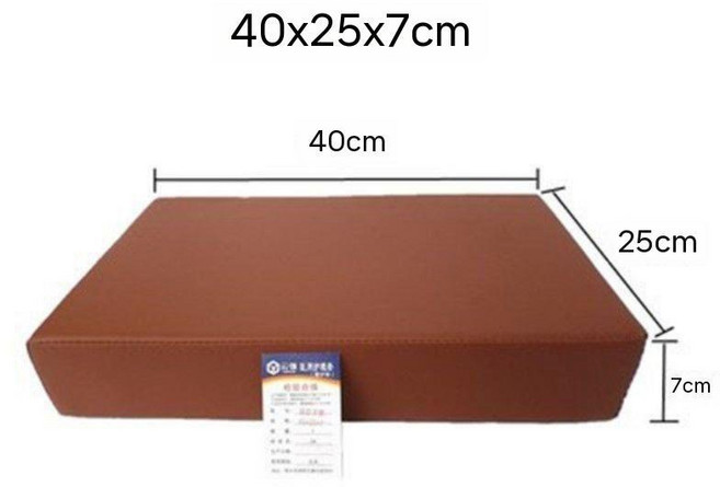 찜질방 가죽 베개 방수 PU 스펀지 쿠션 한의원 사우나 목침 요양원, 기준, 가죽 표면 매트 (40x25x7), 1개