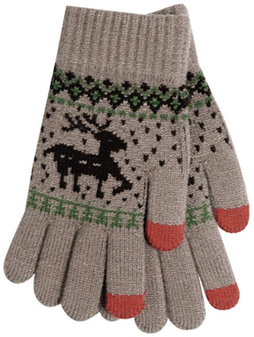 스마트터치 가능 루돌프 니트장갑 남녀공용 터치장갑 겨울장갑 손가락장갑 기모