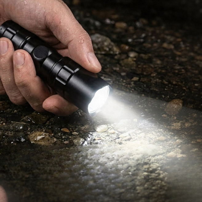 리누아 미니 후레쉬 LED 초소형 손전등 키링 휴대용 비상용, 1개, 더블랙