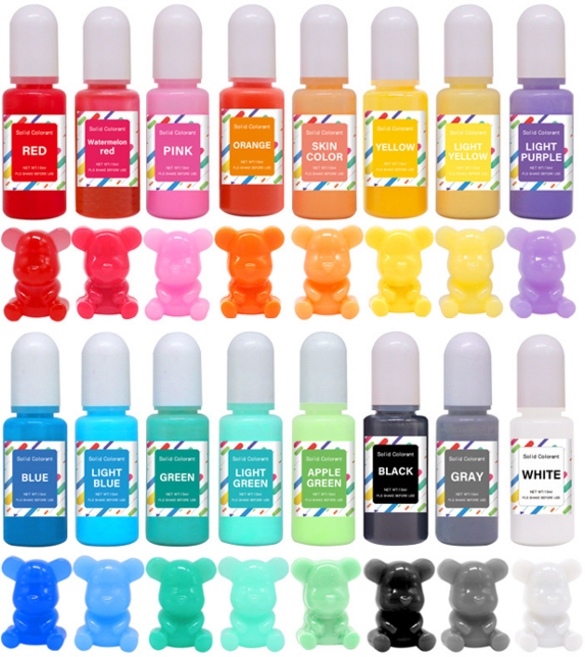 [드그라쎄] 파스텔 레진 공예 조색제 17색 uv레진 크리스탈 에폭시, 1개