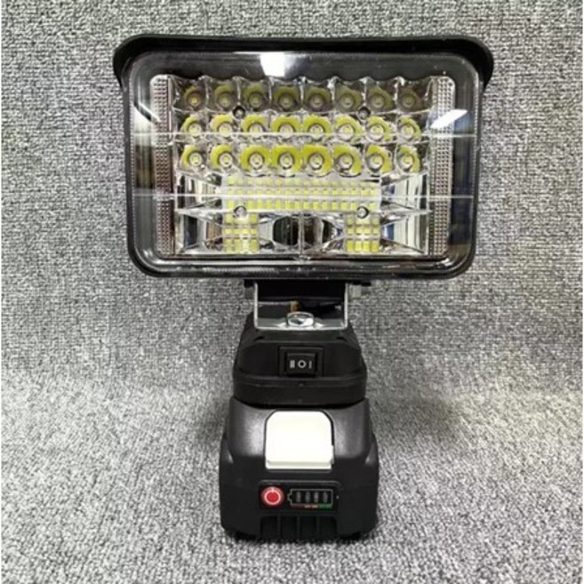 鋰電池照明燈 適用牧田18V電池 工作燈 露營燈 探照燈, 1個, 5寸爆亮工作燈一個[無電池]