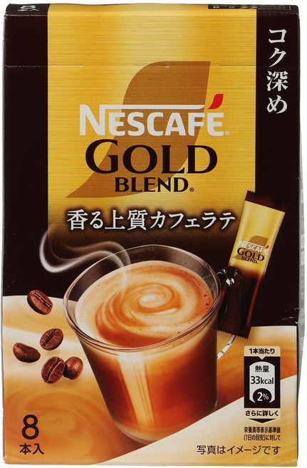 네스카페 골드 블렌드 스틱 카페라떼 감칠맛, 1개, 7g, 8개입