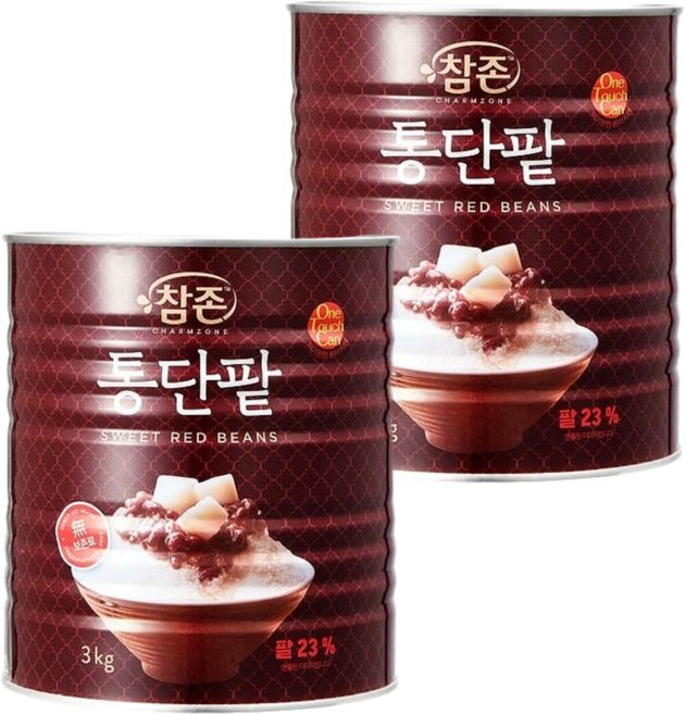 참존 통단팥 3kg 원터치캔 빙수팥, 2개