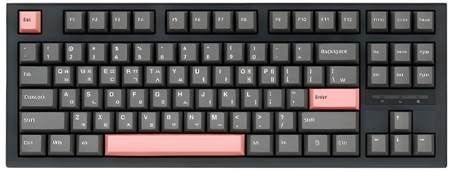 SPM PBT 핫스왑 게이밍 텐키리스 기계식 키보드, 다크올리비아, PL87A, 바다소금축