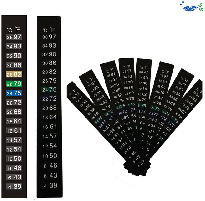 신바람 스티커 온도계 1pcs 어항 온도계, 10개