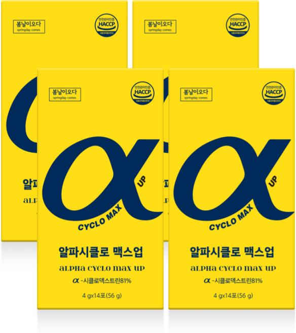 알파CD 알파시클로덱스트린 맥스업 알파시디 알파시클로 알파사이클로 분말 파우더, 4박스, 56g